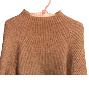 A New Day Ribbed High Low Sweater Size Medium Mauve Pink Brown